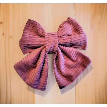 Noeud velour rose