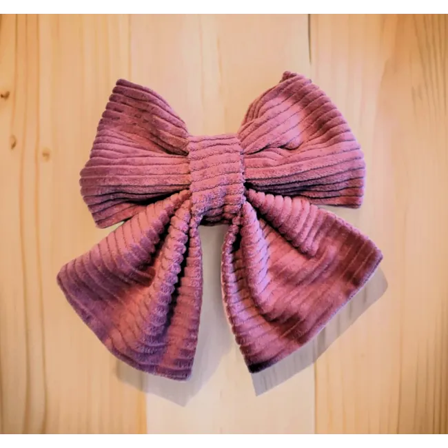 Noeud velour rose