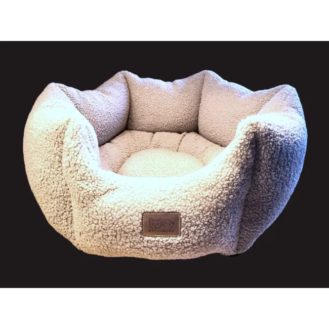 Corbeille cocoon teddy gris clair Corbeille cocoon teddy gris clair
