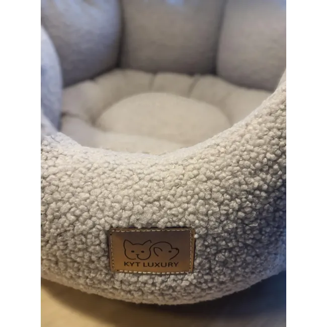 Corbeille cocoon teddy gris clair Corbeille cocoon teddy gris clair