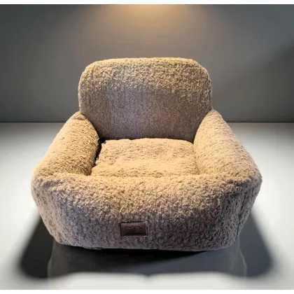 Cosy car tout teddy marron clair.