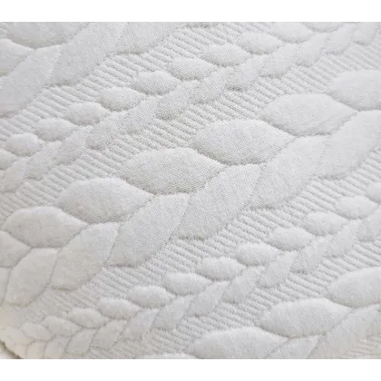 Corbeille tulipe jersey blanc et pilou crème beige.